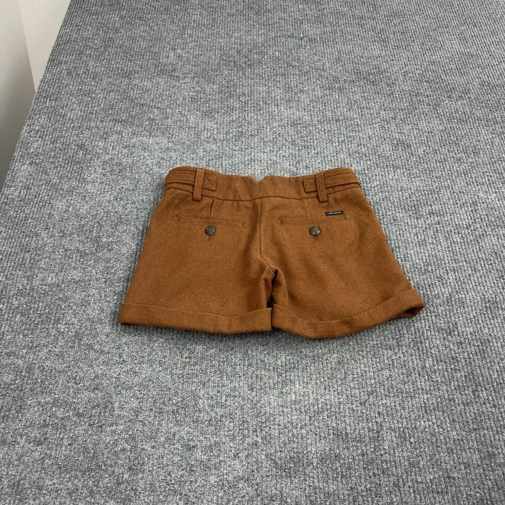 Sanctuary Shorts Womens 26 Brown Wool Blend‎ Cuffed Trouser Academia Preppy